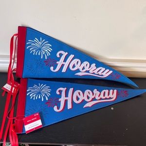 Red white and blue flags